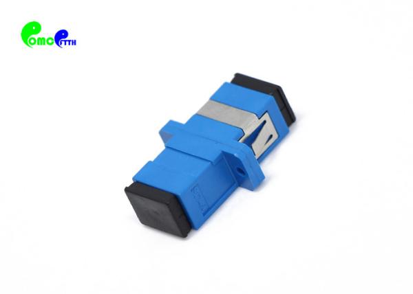 Adaptador simples 9 da fibra ótica do único modo do SC da repetibilidade alta/125μm com cor completa do azul da flange