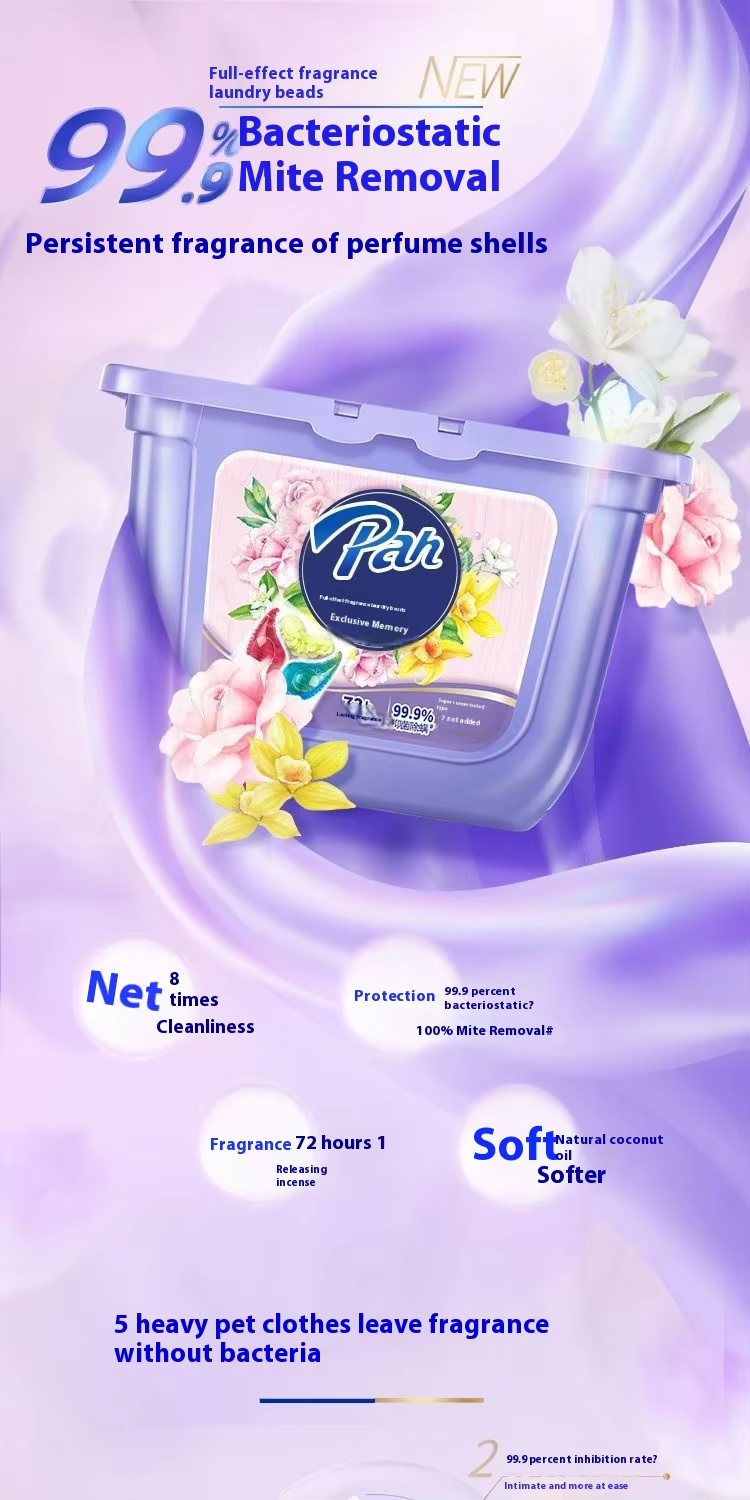 Highly Efficient Deep Clean Laundry Capsule Concentrated Laundry Detergent Pods