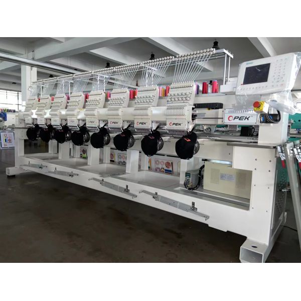 8 Heads Embroidery Machine Industrial Automatic T Shirt Garment Flat Computerized Embroidery Making Machine