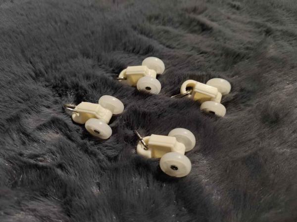 Silent Wheel Curtain Track Roller Double Wheel Carrier Hook Ball Pulley Slide Rail