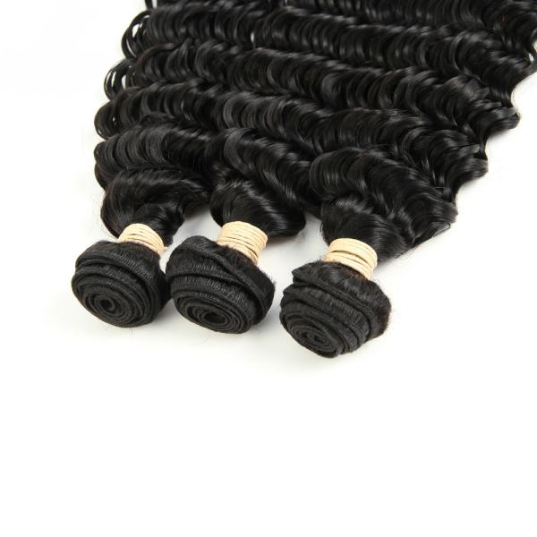 No Smell 8A Peruvian Human Hair Weave Deep Wave Soft Curly Weave Hair