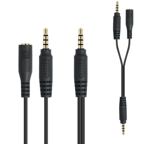 2 In 1 Cable Conversion Extension 3.5 Stereo Plug To 3.5 Stereo Plug To 4/1 single Jack End Y Splitter Audio Adapter
