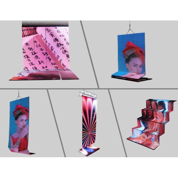 Commercial Outdoor Advertising LED Display Screen Rental 6000 Nits 10mm Thickness