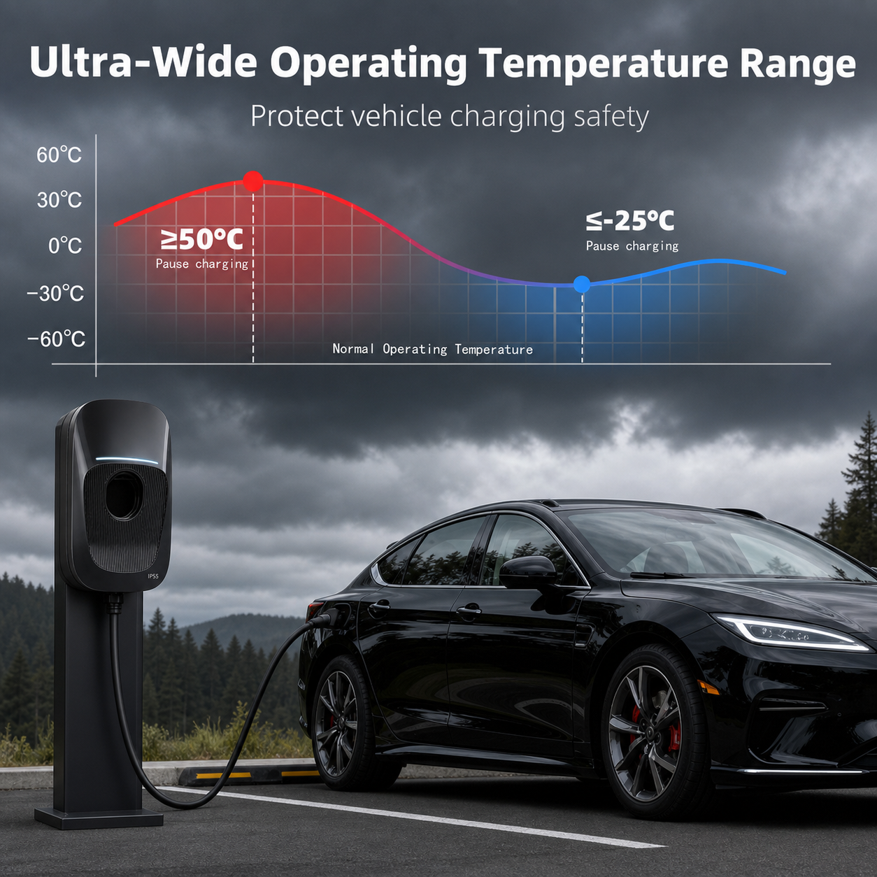 Compact Wall-mounted EV Charger Providing Space Electric Vehicle Charging Solutions for Urban Residential and Commercial Properties