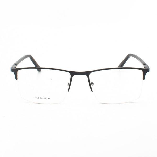 Men Classical Stainless Steel Half Frames Metal Optical Frames