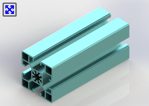 Sky Blue Color 40 * 40 Anodizing T Slot Aluminum Profile For Architectural Use