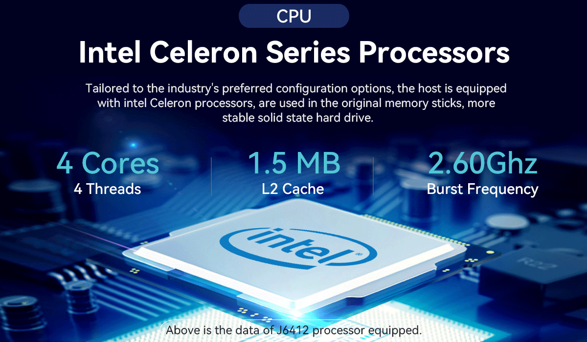 Intel Celeron J6412 PC industriel sans ventilateur avec double LAN et DDR4 jusqu'à 16 Go