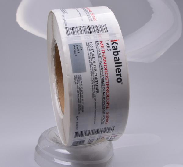 Custom glossy lamination waterproof jar vial packaging self adhesive sticker labels printing