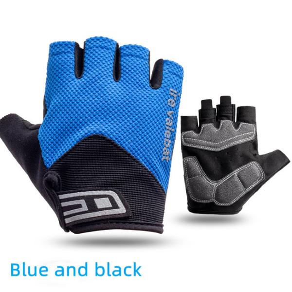 Nylon Cycling Half Finger Gloves Shockproof With Thickened SBR Palm