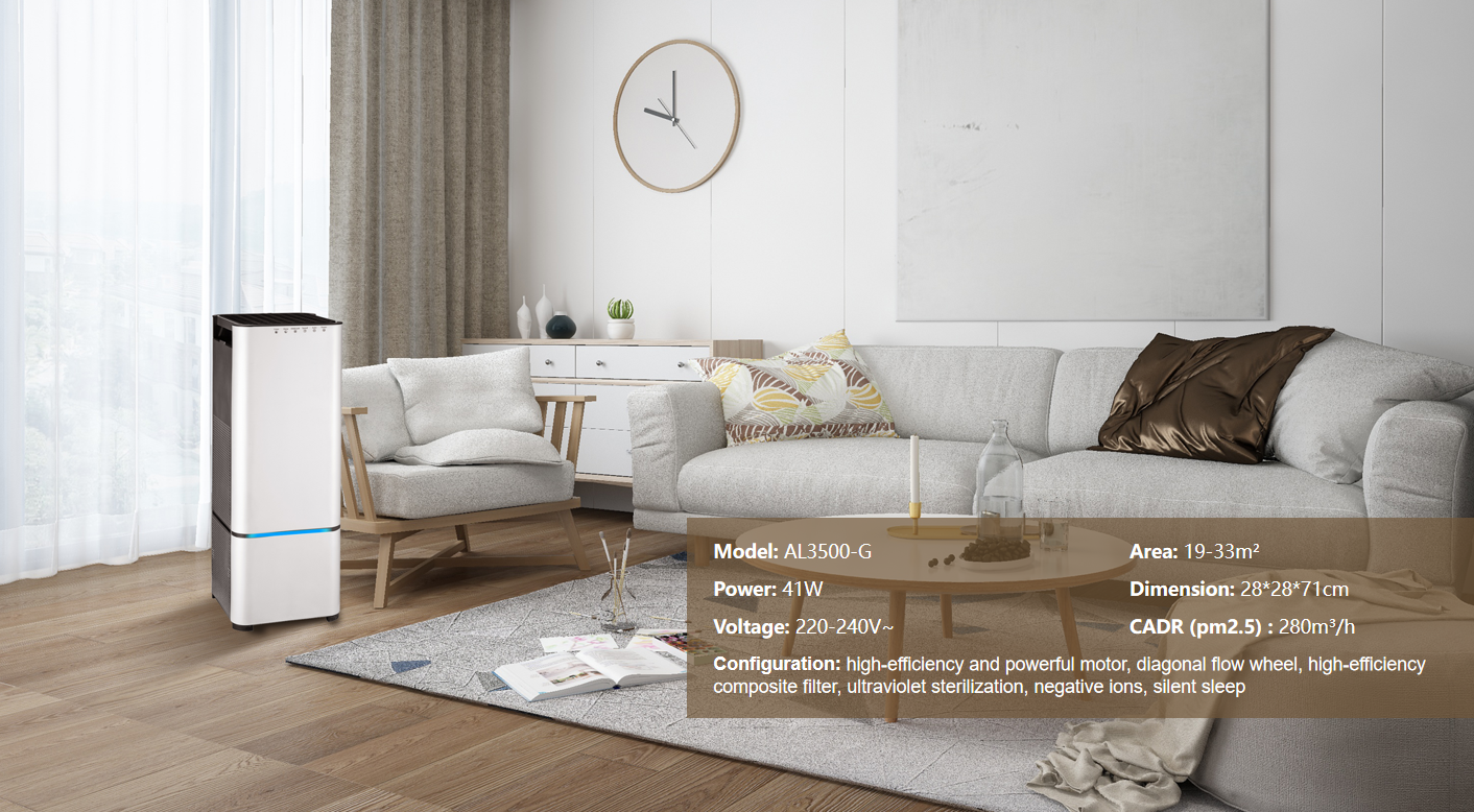 40 m2 дыма кухни очистителя воздуха CE 350m3/h уборщика воздуха Hepa портативного