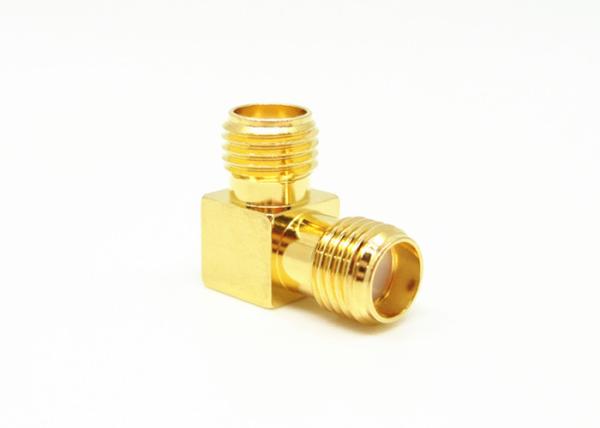 SMA Female To SMA Female Right Angle(RA) 50Ω RF Coaxial Adapter