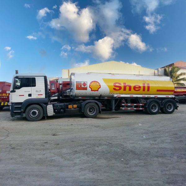 28000L Capacity Carbon Steel Fuel Refuel Tank Semi-Trailer for Diesel Gasoline Delivery