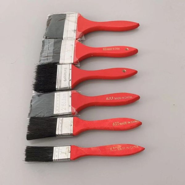 Wooden Handle 100% Bristle Paint Brushes Long Handle and Customization Options