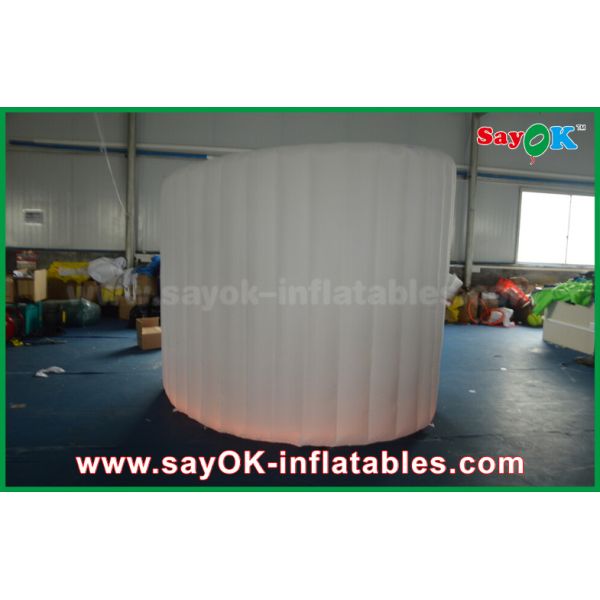 Party Photo Booth 210D Oxford Fabric Inflatable White Spiral Wall For Photo Booth Tent 1 Year Warranty