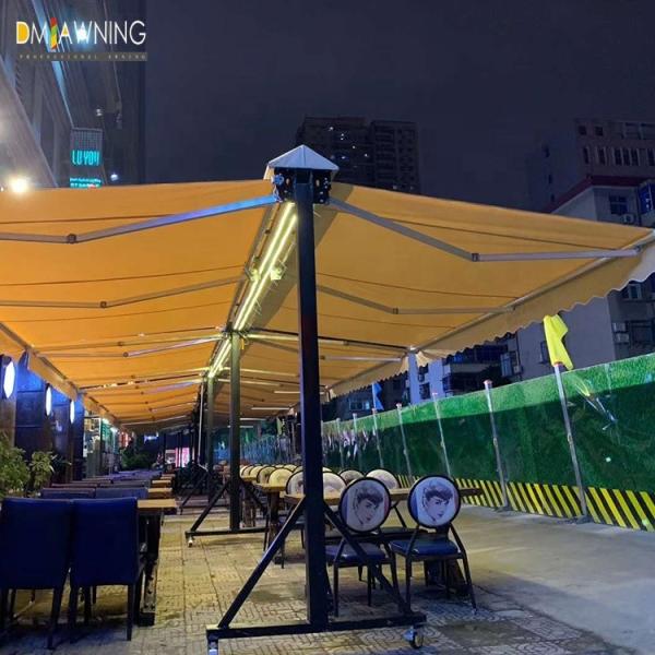 Free Stand Double Side Waterproof Retractable Awning Hand Control Outdoor Retractable Awnings