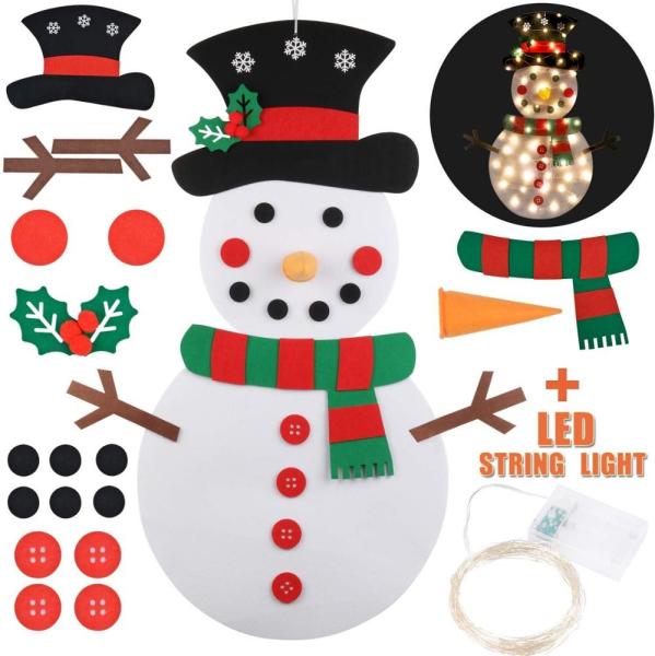 DIY Felt Snowman Funny Christmas Decorations , Christmas Ornament Crafts For Kids