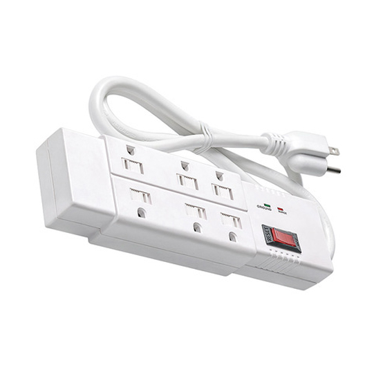 6 outlet Power Strip and Extension Socket With 15A Circuit Breaker Surger Protector Reset Switch