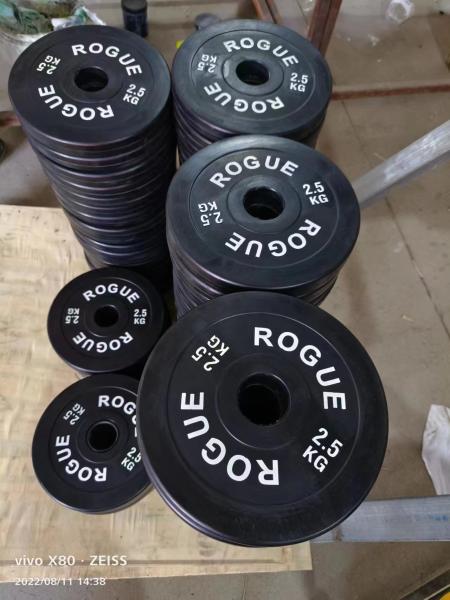Iron Coated Urethane Olympic Plates Customized Urethane Weight Plates 20kg