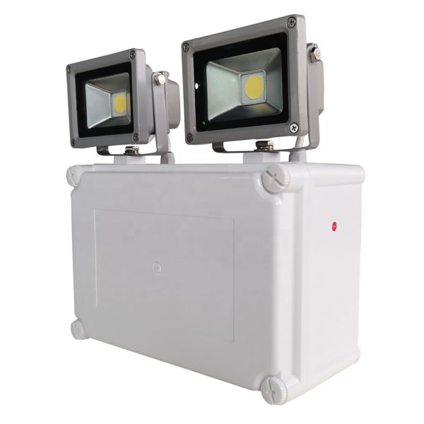 Waterproof 2*10W LED Emergency Lamp with 100 lm/W Efficiency and Plastic Housing Twin Spot Emergency Light