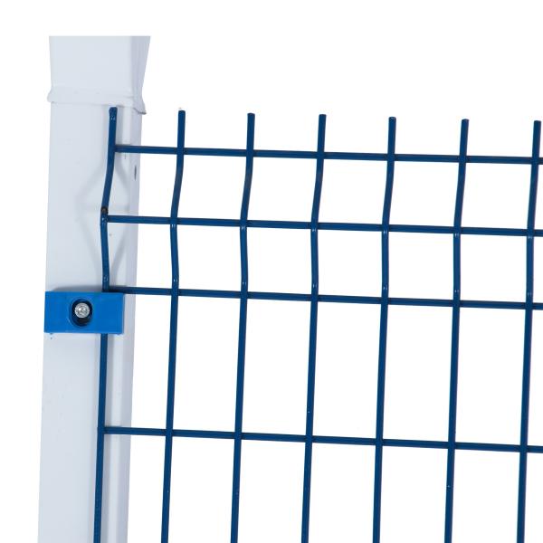 Easily Assembled 6ft Height Airport Security Fencing Pvc Coated Square Post