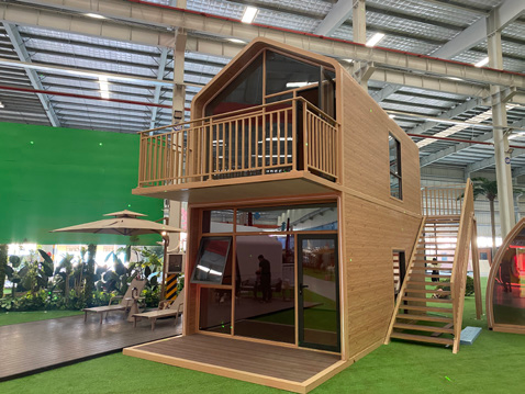 Modern Modular Prefabricated Villa Resort Eco-Friendly Durable Steel Container House with Waterproof Courtyard for Apartments
