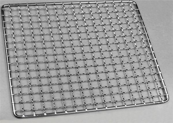 Malha de arame crimpado de furo quadrado de 10 mm pré-trama brilhante