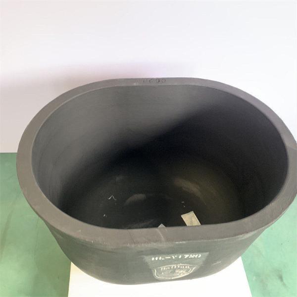Black Ceramic Graphite Crucible Oval Type Metal Melting Crucible Silicon Carbide