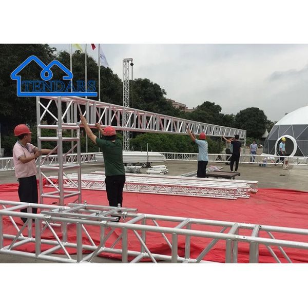 2.5m Section Aluminum Stage Truss Heavy Duty Aluminum Square Shape Bolt Connection for Concert Stages