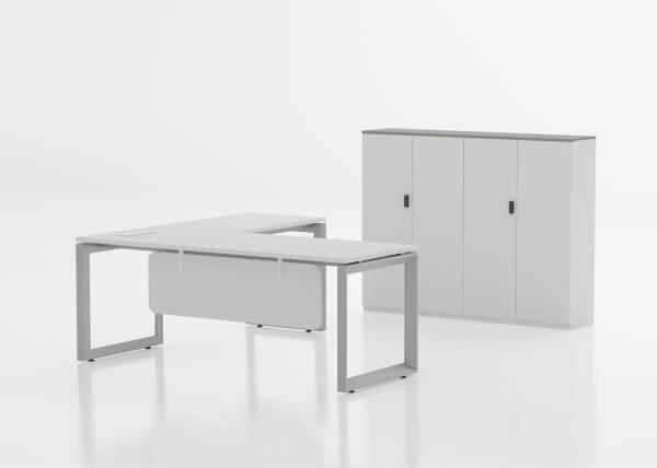 Mesa de gabinete executivo moderna de madeira, mobília da tabela do gestor de escritório