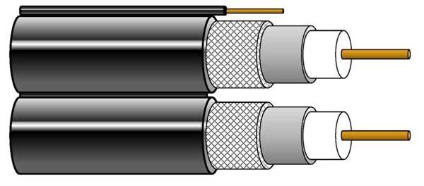 Tri-Shield CATV 75 Ohm Coaxial Cable Copper Clad Steel RG11  RG cable for Close Circuit Television cable