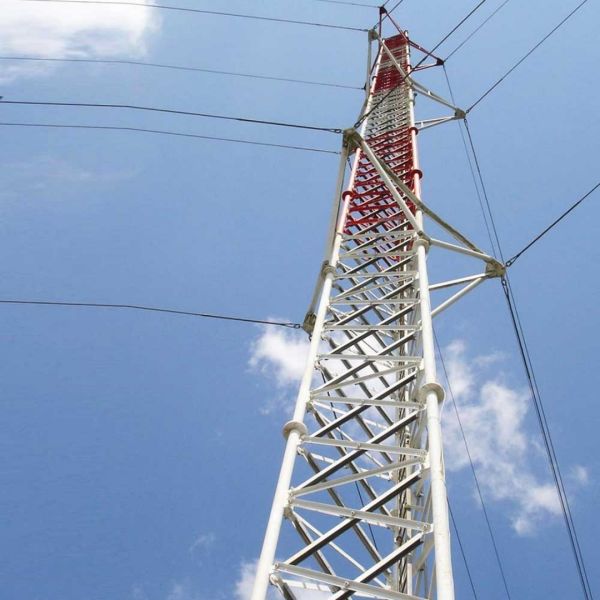 Guyed Wire Tower constructed from structural steel grades including ASTM A36 and EN10025 S355JR for superior strength and durability