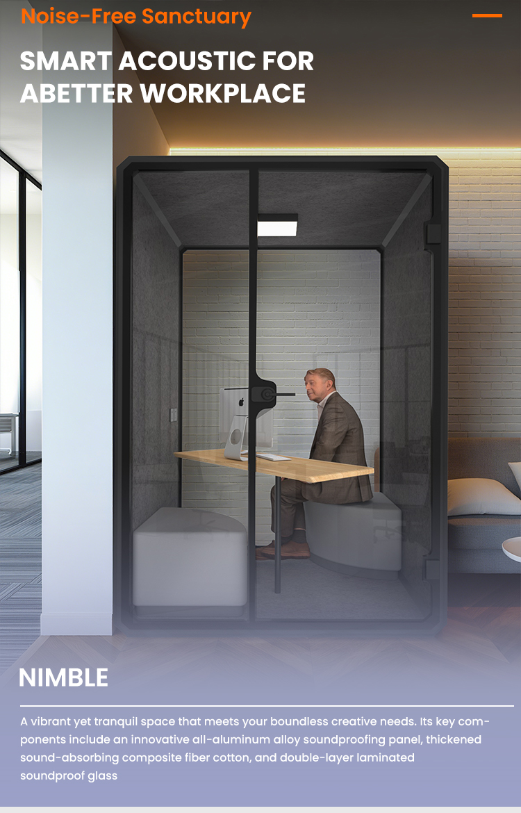 Blue Model M Noise Insulation Pod Booth For Office Home Airport