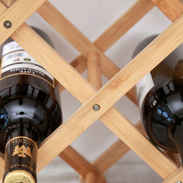 Организуйте свою кухню с помощью этой складной бамбуковой стойки для вина