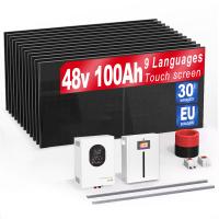 Batería híbrida para el sistema de energía de montaje con energía solar/batería de potencia Batería de iones de litio Carport Iluminación calefacción Padtv sistemas