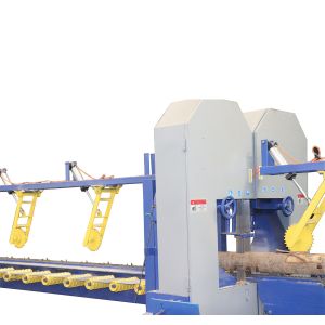 Китай Производитель Двойная вертикальная пила Двойные лезвия Дерево резка Вертикальная ленточная пила Мельницы Пиломашина Производственная линия