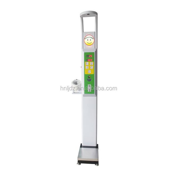 Modern Electronic Coin Operated Height Weight Body Scale for Clinics Schools and Gyms