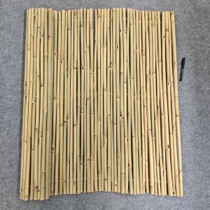 Natural Bamboo Fence Panels Garden & Farm Barrier Black & Yellow