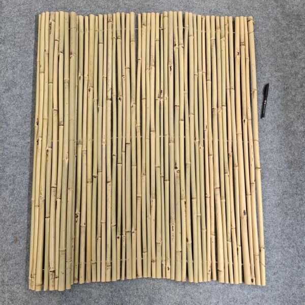 Natural Bamboo Fence Panels Garden & Farm Barrier Black & Yellow