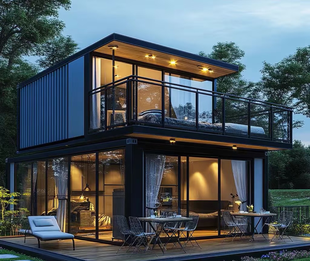Modern Luxury Hotel Villa Design 2-Storey Prefabricated Container House Small House Dwelling