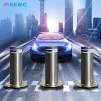 Bollard rétractable automatique en acier inoxydable pour structure enterrée hauteur 800 mm et épaisseur du cylindre 6 mm