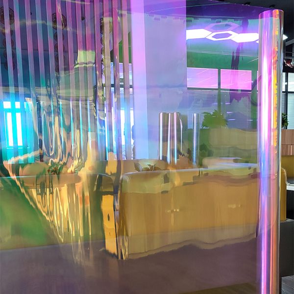 Visible and Colorful Function Self Adhesive Glass Film for Shining Transparent Rainbow Effect Stickers in Office Supermarket