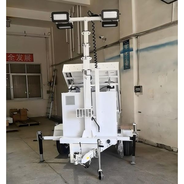 3*420W Solar Panel Monocrystalline Silicon Solar Light Trailer For Outdoor Parking Lot Lighting