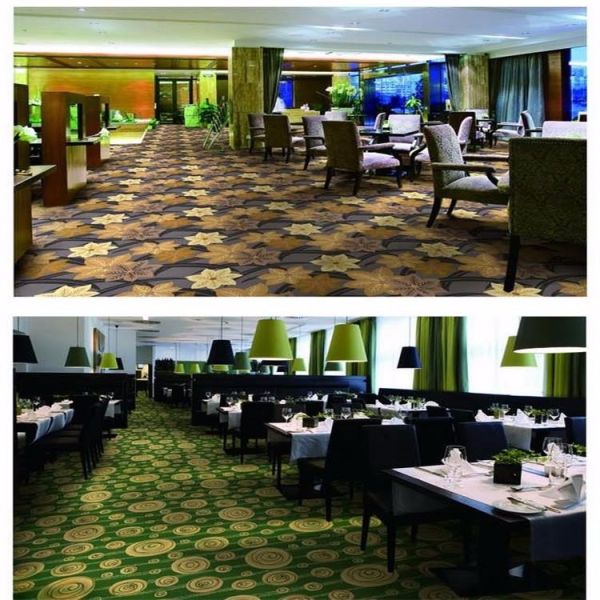 Luxury fireproof nylon floor carpet for western restaurant