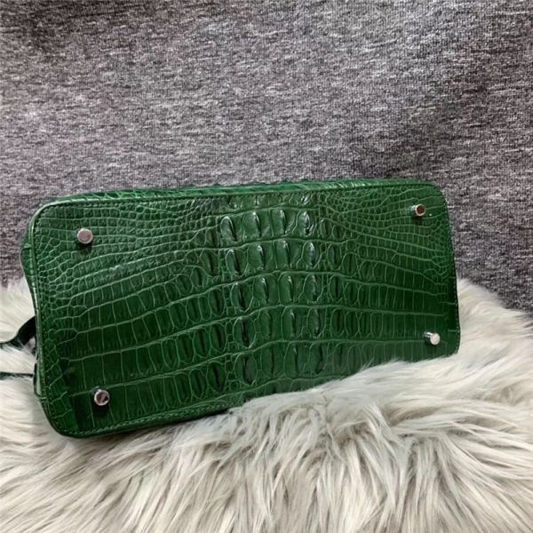 Authentic Alligator Skin Female White Purse Lady Three-way Handbag Genuine Crocodile Leather Women Single Shoulder Bag