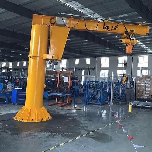 BZD - 7t Free Standing Electric Jib Crane Use For Manufacture , Assembly Plant