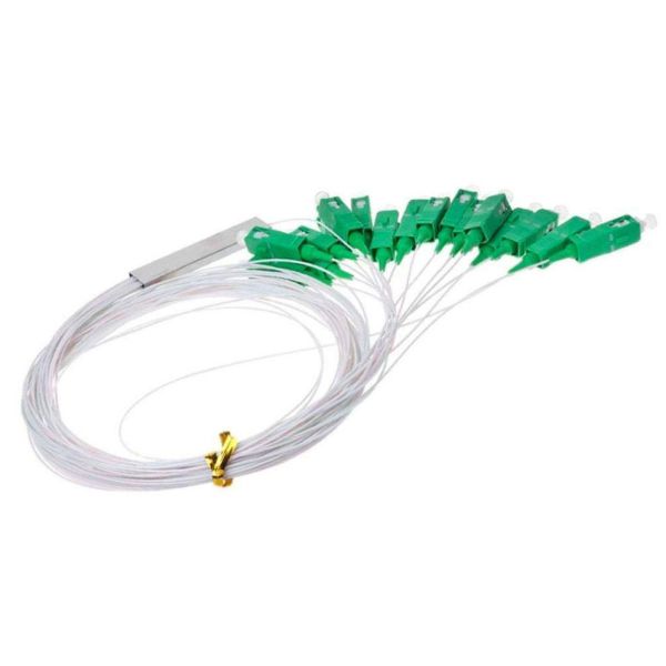 Single Mode 1x2 1x4 1x8 1x16 PLC Splitter with Stainless Steel Tube for Fiber Optic Networks