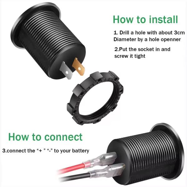 Prise de courant de voiture à double port USB tactile intelligent
