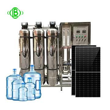 RO Solar Powered Water Purification System 220V PLC Solar Based Water Purifier