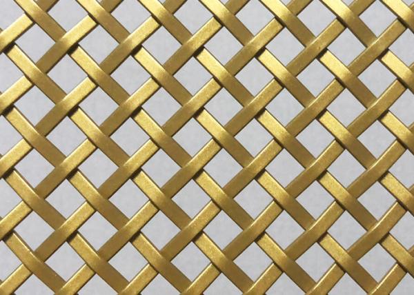 Stainless Steel 3mm Balcony Architectural Wire Mesh Gold Color Panels