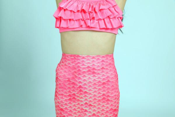 Stretchable Childrens Mermaid Tails , Toddler Mermaid Tail For 3 - 14 Year Old
